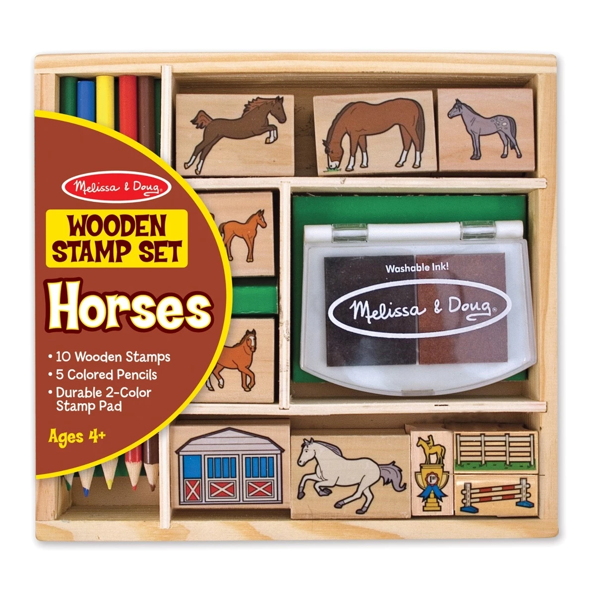Melissa & Doug Wooden Stamp Set - Horses 1 Melissa & Doug Wooden Stamp Set - Horses