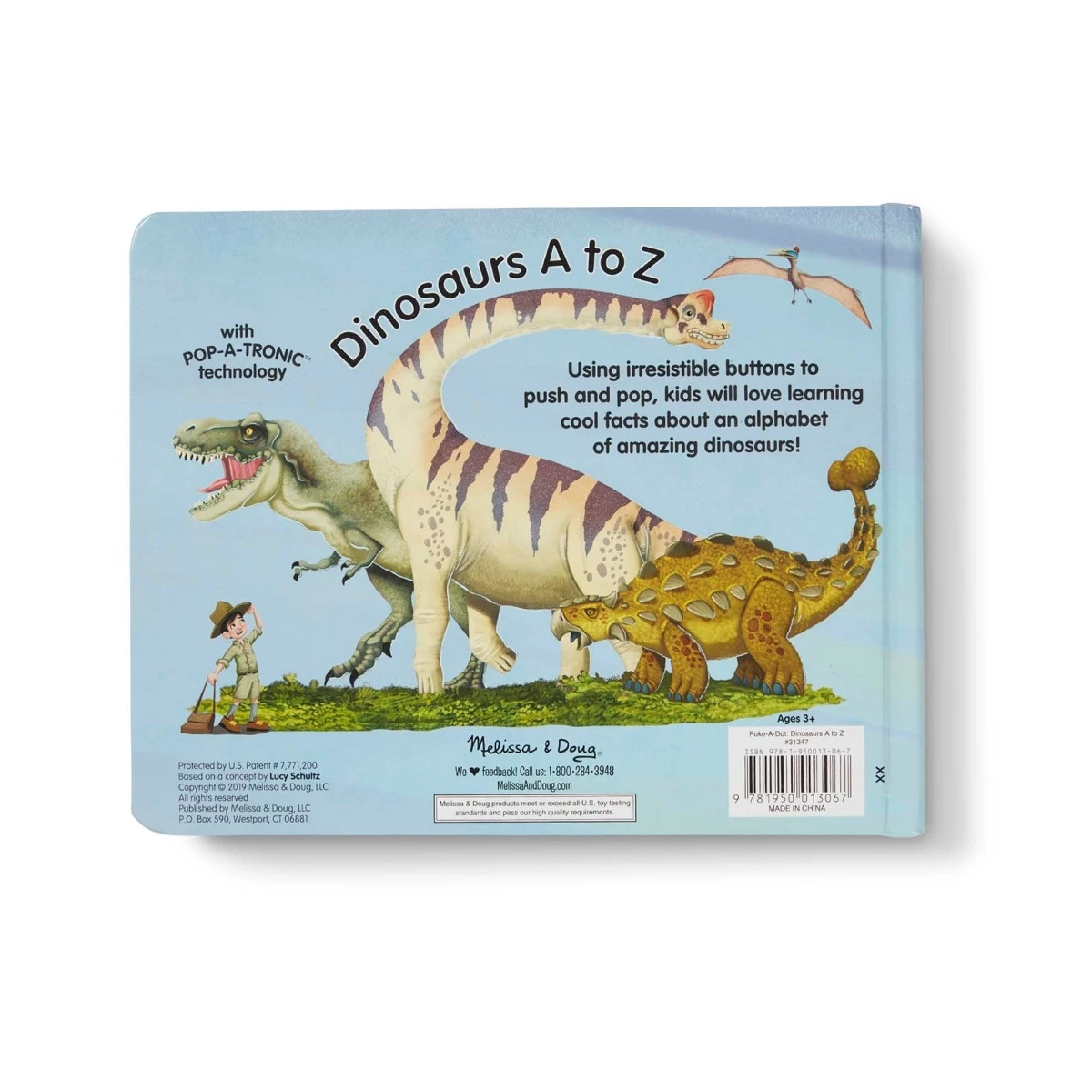 Melissa & Doug Poke-a-Dot - Dinosaurs A to Z Board Book 9 Melissa & Doug Poke-a-Dot - Dinosaurs A to Z Board Book - Image 9