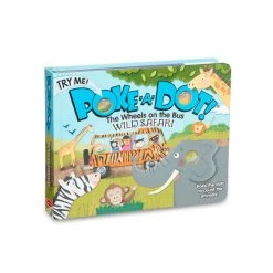 Melissa & Doug Poke-a-Dot - The Wheels on the Bus Wild Safari Board Book