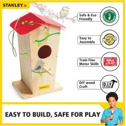 Stanley Jr. DIY Tall Birdhouse Kit and 5-Pc. Tool Set -Toys Elegant shop 100818 1 2000x2000