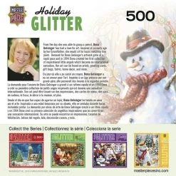 MasterPieces® Holiday Glitter 500-Piece Puzzle - Assorted Styles -Toys Elegant shop 31582 boxback