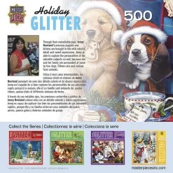 MasterPieces® Holiday Glitter 500-Piece Puzzle - Assorted Styles -Toys Elegant shop 31709 boxback