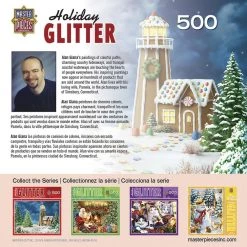 MasterPieces® Holiday Glitter 500-Piece Puzzle - Assorted Styles -Toys Elegant shop 31732 boxback