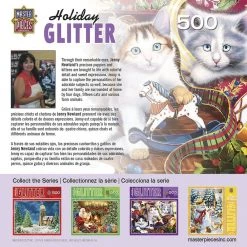 MasterPieces® Holiday Glitter 500-Piece Puzzle - Assorted Styles -Toys Elegant shop 31739 boxback