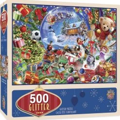 MasterPieces® Holiday Glitter 500-Piece Puzzle - Assorted Styles -Toys Elegant shop 31859 box3d