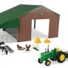 John Deere 4020 Tractor and Dual Purpose Shed Playset 1:32