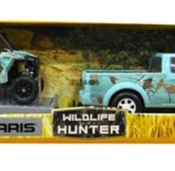 New Ray Toys Teal Camo Pickup with Polaris RZR Hunting Set