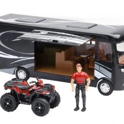 New Ray Toys Polaris Sportsman with RV Van Set 1:43 Scale