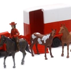 New Ray Vintage Truck, Horse and Rider Playsets 1:32 Scale