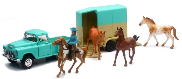New Ray Vintage Truck, Horse and Rider Playsets 1:32 Scale 2 New Ray Vintage Truck, Horse and Rider Playsets 1:32 Scale - Image 2