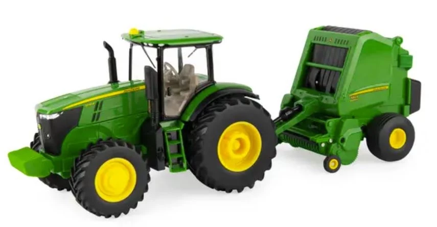 Ertl John Deere 7270R with 560R Round Baler 1:32 Scale 1 Ertl John Deere 7270R with 560R Round Baler 1:32 Scale