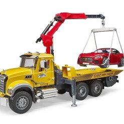 Bruder Mack Granite Tow Truck With Bruder Roadster