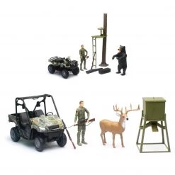 New Ray Wildlife Hunter W/ Camo Vehicle & Accessories Set
