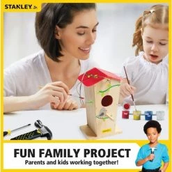 Stanley Jr. DIY Tall Birdhouse Kit and 5-Pc. Tool Set -Toys Elegant shop stanley jr kids toys stok008 t05 sy 31 600