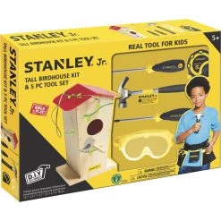 Stanley Jr. DIY Tall Birdhouse Kit and 5-Pc. Tool Set